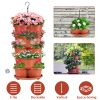 5 Tier Vertical Stackable Planter Garden Tower Stackable Planter Outdoor Gardening Pots for Strawberries Flowers Herbs Vegetables