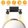 2 Light Wall Sconce Lighting with Clear Glass Shade Bathroom Vanity Lamp Fixture Modern Mounted Light for Porch Mirror Living Room Bedroom Hallway