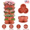 5 Tier Vertical Stackable Planter Garden Tower Stackable Planter Outdoor Gardening Pots for Strawberries Flowers Herbs Vegetables