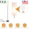 74.8in Tall Floor Lamp with Shade 3200K Warm Yellow Light Modern Standing Lamp Decorative Lamp with Foot Switch 6W Bulb for Bedroom Living Room