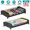 2Packs Under Bed Storage Containers Rolling Clothing Organizer 42L/11Gal Under Bed Drawers with Clear Lid 360  Lockable Rolling Wheels Strap Handles