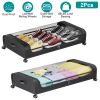 2Packs Under Bed Storage Containers Rolling Clothing Organizer 42L/11Gal Under Bed Drawers with Clear Lid 360  Lockable Rolling Wheels Strap Handles