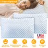 Cooling Memory Foam Pillow Ventilated Soft Bed Pillow w/ Cooling Gel Infused Memory Foam Heat Moisture Reducing Cooling Fiber Breathable Machine Washa