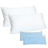 2 Pack Shredded Memory Foam Pillows Adjustable Cool Pillows with Extra Filling Machine Washable Cover for Side Back Stomach Sleepers