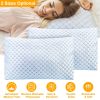 Cooling Memory Foam Pillow Ventilated Soft Bed Pillow w/ Cooling Gel Infused Memory Foam Heat Moisture Reducing Cooling Fiber Breathable Machine Washa