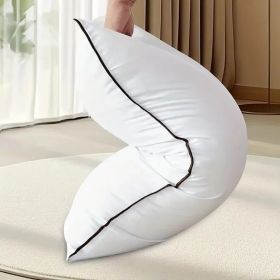 2 Pieces Bed Pillows Grey-STANGARD (Color: White)