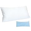 Shredded Memory Foam Pillow Adjustable Cool Pillow with Extra Filling Machine Washable Cover for Side Back Stomach Sleepers
