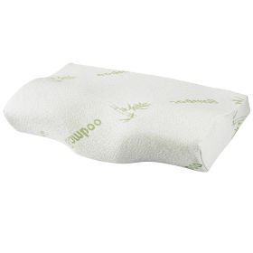 Bamboo Memory Foam Sleep Pillow Contoured Cervical Orthopedic Pillow Neck Support Breath Pillow (Option: 2128)